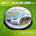 DVD-R ESPERANZA 4.7GB 16x LIGHTSCRIBE 1.2 Cake10szt