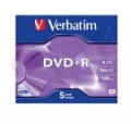 DVD+R VERBATIM 16X 4,7GB MATT SILVER JEWEL CASE X5