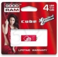 GOODRAM FLASHDRIVE 4GB USB 2.0 CUBE Valentine RED