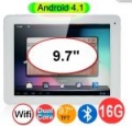 Tablet 9.7" 16GB Rockchip Cortex A9 1.6GHz  Dual Core  Android 4