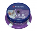 Płyty DVD+R Verbatim 16x 4.7GB (Cake 25) WIDE PRINTABLE