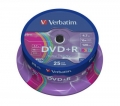 Płyty VERBATIM DVD+R 4,7GB 16X COLOUR CAKE 25