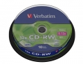 Płyty CD-RW VERBATIM X12 700MB SCRATCH RESISTANT 10 SZT